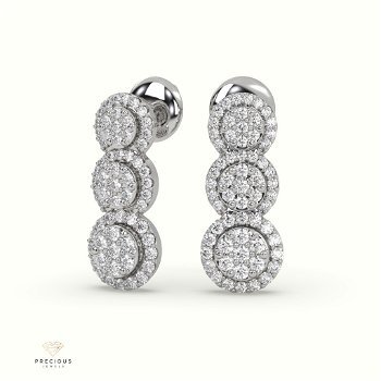 Graceful White Gold Earrings for Women - 0