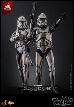 Hot Toys Star Wars Clone Trooper Chrome Version Exclusive MMS643 - 1