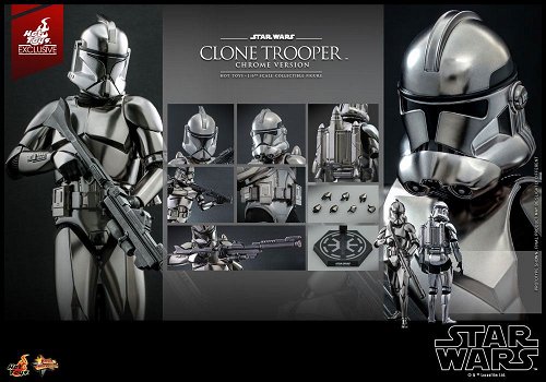 Hot Toys Star Wars Clone Trooper Chrome Version Exclusive MMS643 - 4