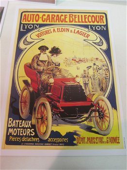 Reproductie antiek RECLAME POSTERS AUTOMOTIVE (NIEUW) - 5 stuks - 3