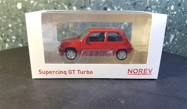 Renault supercinq GT Turbo rood 1/43 Norev - 3
