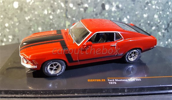 Ford Mustang Boss 302 1970 rood 1/43 Ixo - 0