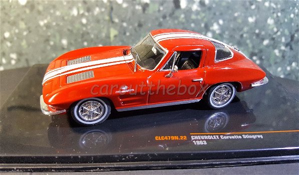 Chevrolet Corvette C2 Stingray rood 1/43 Ixo - 0