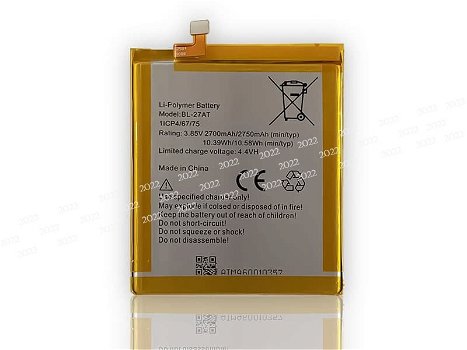 New battery 2750mAh/10.58WH 3.85V for TECNO BL-27AT - 0