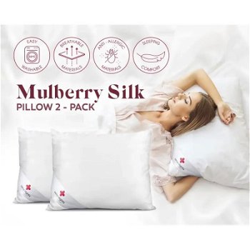 Hoofdkussen Lush Mulberry Silk 2 Pack - 4