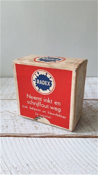 Oud doosje Radex inkt wismiddel - 0