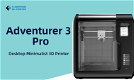 Flashforge Adventurer 3 Pro 3D Printer, Auto Leveling, Removable - 2 - Thumbnail