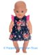 Baby Born Soft 36 cm Jurk setje donkerblauw/roze/roosjes - 0 - Thumbnail