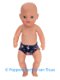 Baby Born Soft 36 cm Jurk setje donkerblauw/roze/roosjes - 2 - Thumbnail