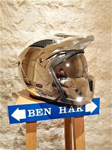 HELM MT STREETFIGHTER MAAT L MOTOR/BROMMER CHROOM NIEUW