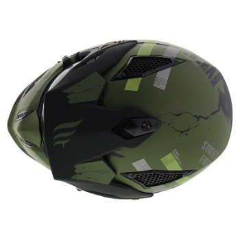 HELM MT STREETFIGHTER GROEN SV SKULL MAAT S MOTOR SCOOTER - 2