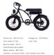 BEZIOR XF001 Plus Electric Mountain Bike 20*4.0 inch Fat Tire 48V - 4 - Thumbnail