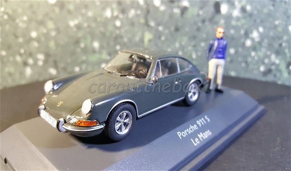 Porsche 911 Le Mans met figuur 1/43 Schuco - 1