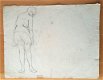 A493-50 Oude tekening Vrouwen zijkant achterkant - 1 - Thumbnail