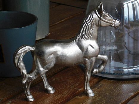 Paarden beeld , aluminium - 3