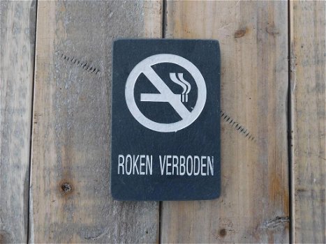 Roken verboden , leisteen - 0