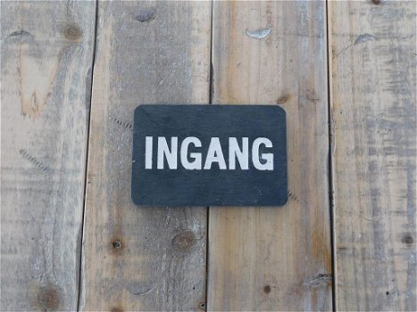 ingang bordje leisteen , ingang - 0