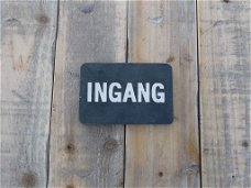 ingang bordje leisteen , ingang