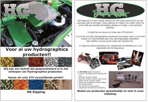 H2O dompelen, Hydro dippen, Carbon dippen = HG Dipping - 0