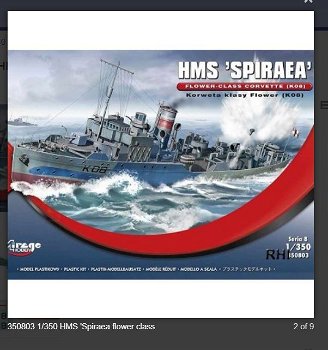 Bouwpakket Mirage-Hobby 350803 HMS 'SPIRAEA' - Korweta klasy Flower (K08) - 0