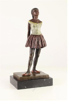 Een bronzen sculptuur van een danseresje-brons-beeld - 0