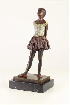 Een bronzen sculptuur van een danseresje-brons-beeld - 2