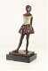 Een bronzen sculptuur van een danseresje-brons-beeld - 2 - Thumbnail