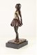 Een bronzen sculptuur van een danseresje-brons-beeld - 5 - Thumbnail