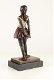 Een bronzen sculptuur van een danseresje-brons-beeld - 6 - Thumbnail