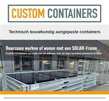 Container, containers, zeecontainer, unit, bouwkeet, te koop, zonnepanelen, solar, kantoorcontainer - 1