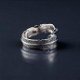 Veer van Thais zilver, open ring - 2 - Thumbnail