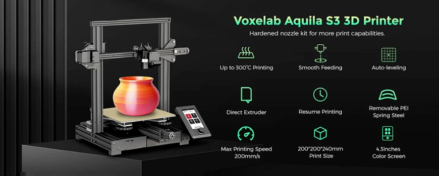 Voxelab Aquila S3 3D Printer, Auto Leveling - 2