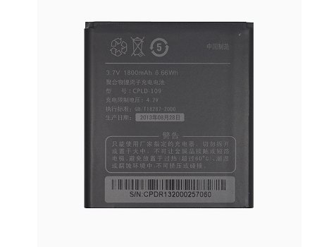 3.7V 1800mAh/6.66WH Smartphone Batteries for COOLPAD CPLD-109 - 0
