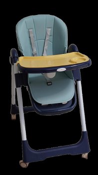 Verstelbare kinderstoel | BDK-HIGH CHAIR-BLUE - 0