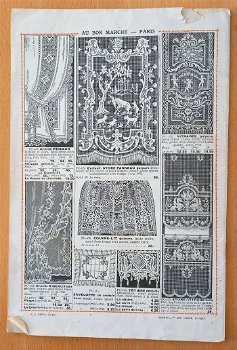 Au Bon Marché 1924 Met 14 originele textiel samples - 3