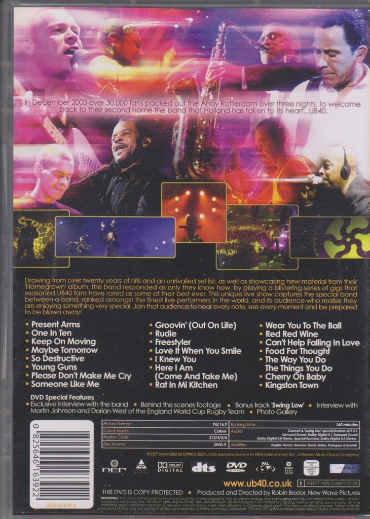 DVD UB40 Homegrown In Holland Live