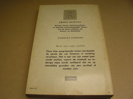 Brief aan Mijn Rechter -Georges Simenon - 1