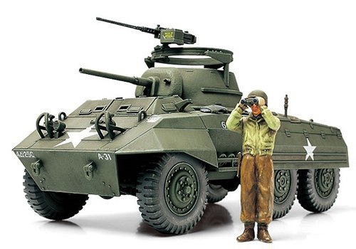 Tamiya bouwpakket 32551 schaal 1:48 U.S. M8 Light armored Car Greyhound - 0