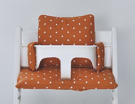 Okergele dots gecoate stokke tripptrapp kussenset - 3