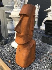 Een groot polystone beeld van MOAI, oxide,tuin beeld - 0