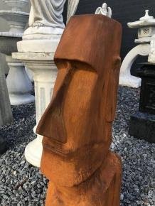 Een groot polystone beeld van MOAI, oxide,tuin beeld - 5