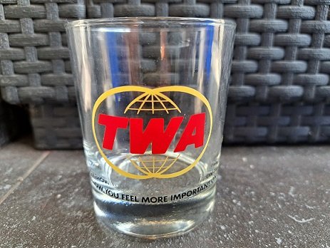 TWA Airlines Whiskyglas France - 0
