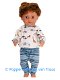 Baby Born 43 cm Jongens pyjama Safari/gebroken wit/streep/blauw - 0 - Thumbnail