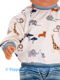 Baby Born 43 cm Jongens pyjama Safari/gebroken wit/streep/blauw - 1 - Thumbnail