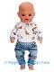 Baby Born Soft 36 cm Jongens pyjama Safari/gebroken wit/streep/blauw - 0 - Thumbnail