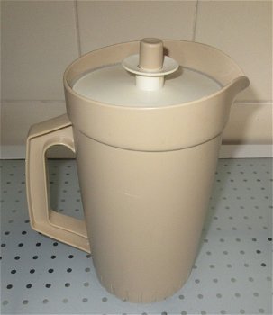 Retro limonade-, water-, sap-kan tupperware Beige - 1