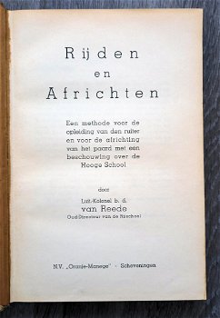 [Paardrijden] Rijden en Africhten [c. 1937] Van Reede - 1