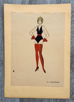 [art deco] pochoir illustratie La Belle Friponne - 0