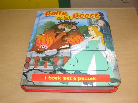 Belle en het Beest- boek met 6 puzzels - 0