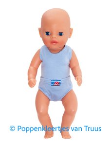 Baby Born Soft 36 cm Jongens ondergoed/blauw